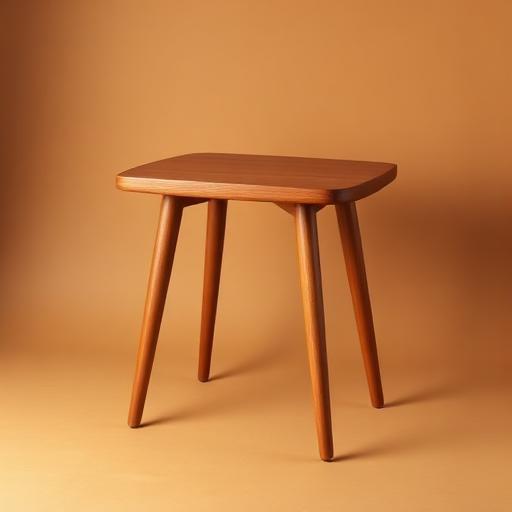 1950s Ecru Teak Side Table